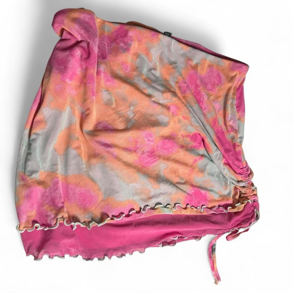 Wild Fable Pink and Orange Mesh Skirt